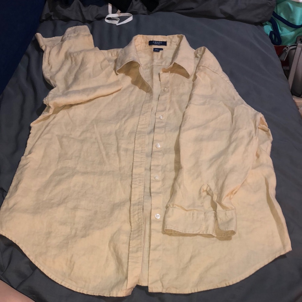CHAPS 3/4 sleeve button up blouse